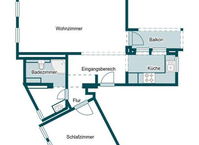 Wohnung zum Kauf 129.000 € 2 Zimmer 48,4 m² 2. Geschoss Stadtgebiet Wolfenbüttel 38300