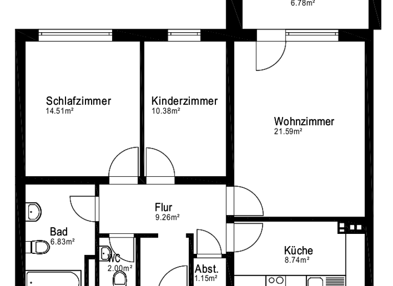 Wohnung zum Kauf provisionsfrei 255.000 € 3 Zimmer 75 m² 3. Geschoss Kalk-Mülheimer Straße 407 Mülheim Köln 51065