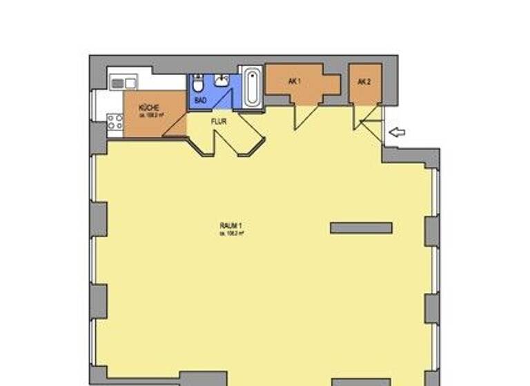 Bürofläche zur Miete provisionsfrei 1.750 € 1 Zimmer 128,2 m²<br/>Bürofläche Oranienstr. 22 Kreuzberg Berlin 10999