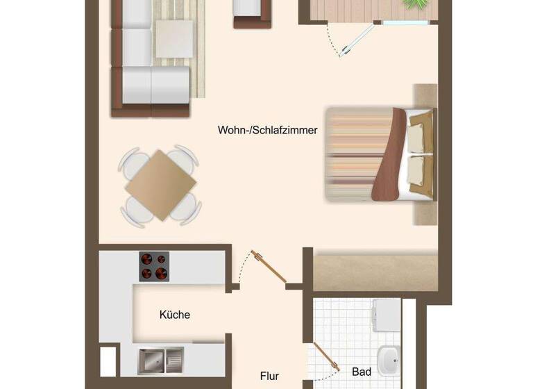 Studio zum Kauf 119.000 € 1 Zimmer 46 m² 1. Geschoss Bad Iburg 49186