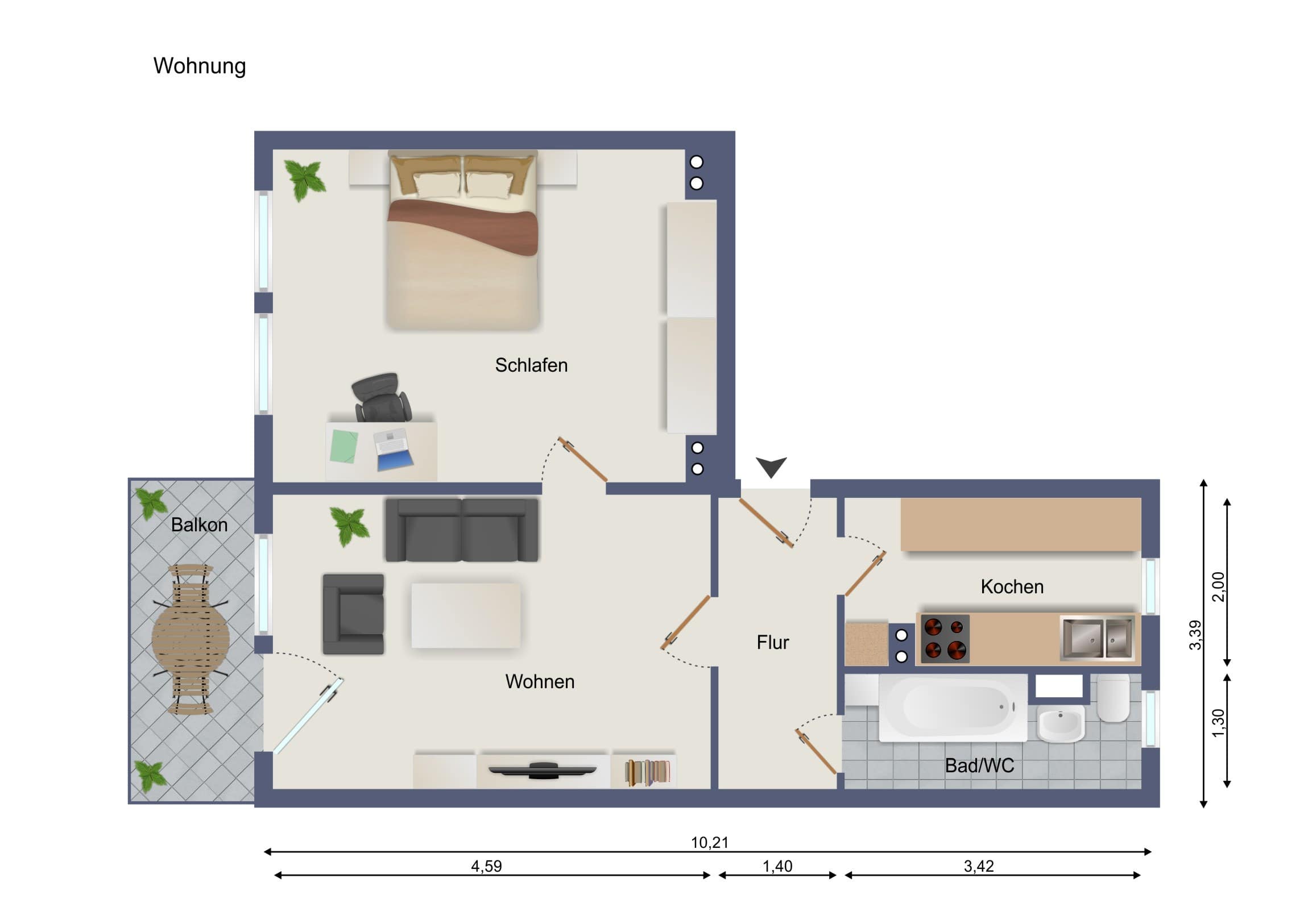 Wohnung zum Kauf 29.900 € 2 Zimmer 44,4 m²<br/>Wohnfläche Lengenfeld Lengenfeld 08485