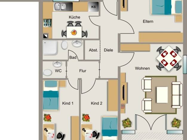 Wohnung zur Miete 680 € 4,5 Zimmer 90,9 m² 5. Geschoss frei ab 01.12.2026 Wilhelm-Raabe-Str. 18 Gestfeld Kamp-Lintfort 47475