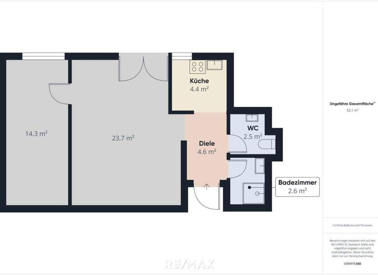 Bürofläche zur Miete 669 € 2 Zimmer 52 m² Bürofläche Bruck an der Leitha 2460