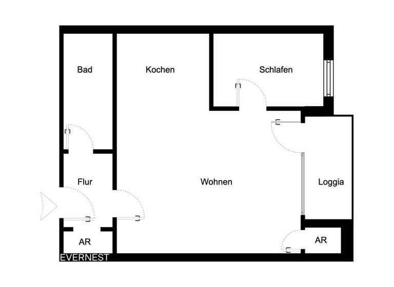 Wohnung zum Kauf 115.175 € 2 Zimmer 46,1 m² Körne Dortmund 44143