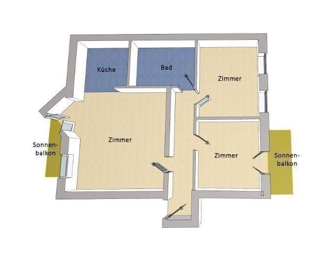 Wohnung zum Kauf 370.000 € 3 Zimmer 86 m²<br/>Wohnfläche Babelsberg - Süd Potsdam 14482