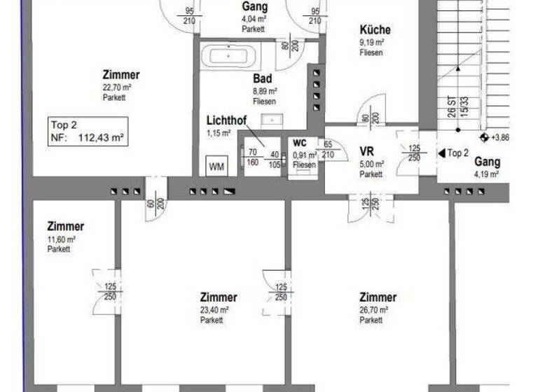 Wohnung zum Kauf 599.000 € 4 Zimmer 112,4 m² 1. Geschoss Wien 1190