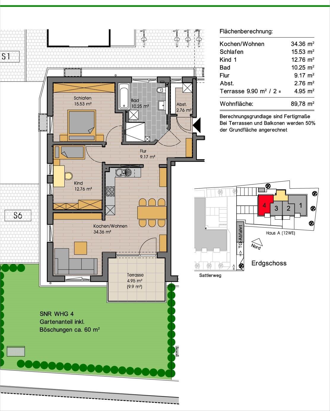 Wohnung zum Kauf provisionsfrei 341.000 € 3 Zimmer 90 m²<br/>Wohnfläche Egg Egg 87743