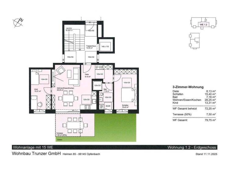 Wohnung zum Kauf - Erstbezug 415.000 € 3 Zimmer 79,8 m² Lindenberg 88161