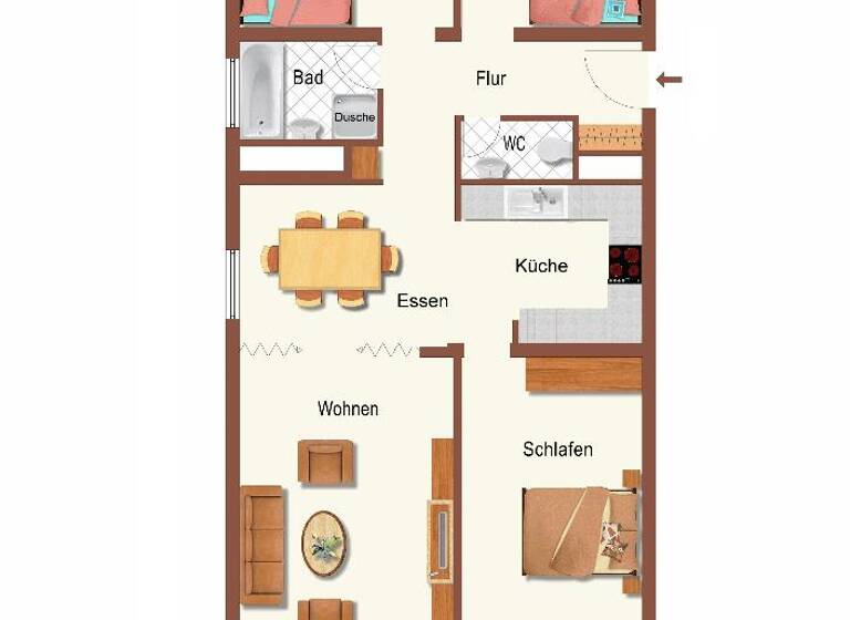 Wohnung zum Kauf 360.000 € 4 Zimmer 102 m² 3. Geschoss frei ab sofort Bonlanden Filderstadt 70794