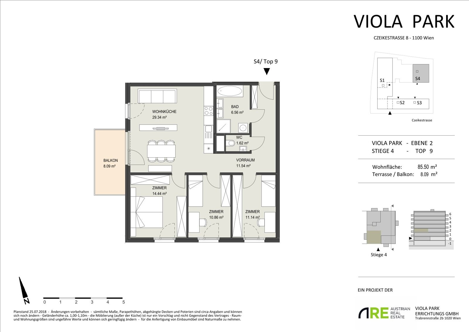 Wohnung zur Miete 974 € 4 Zimmer 85,5 m²<br/>Wohnfläche 2.<br/>Geschoss Czeikestraße 8 Wien, Favoriten 1100