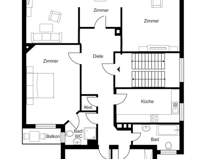 Wohnung zum Kauf 1.495.000 € 6 Zimmer 158,2 m² 1. Geschoss Nordend-West Frankfurt am Main / Nordend-West 60322
