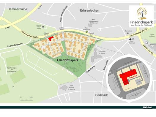 Wohnung zum Kauf - Erstbezug provisionsfrei 369.300 € 2 Zimmer 70,8 m² Vöhrenbacher Straße 47 Villingen Villingen-Schwenningen 78050