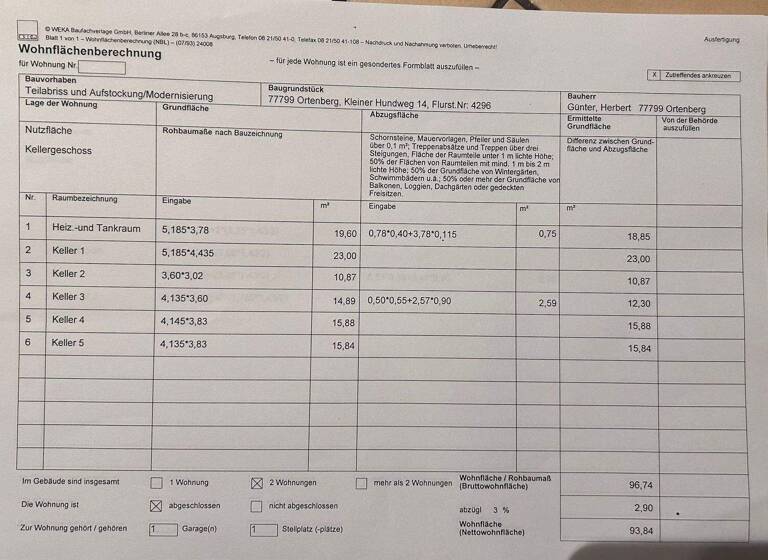 Mehrfamilienhaus zum Kauf 589.000 € 8 Zimmer 280 m² 361 m² Grundstück frei ab sofort Kleiner Hundweg 14 Käfersberg Ortenberg 77799