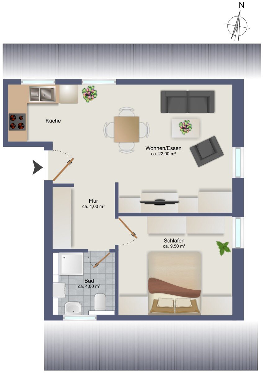 Wohnung zum Kauf 117.000 € 2 Zimmer 37,9 m²<br/>Wohnfläche Dranske Dranske / Bakenberg 18556