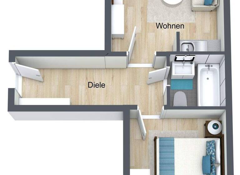 Wohnung zur Miete 375 € 2 Zimmer 50 m² 1. Geschoss frei ab 01.05.2026 Hauptstraße 23 Friedrichroda 99894