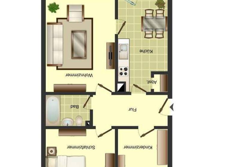 Wohnung zur Miete 489 € 3 Zimmer 64,7 m² EG Breslauer Straße 22 Weddinghofen Bergkamen 59192