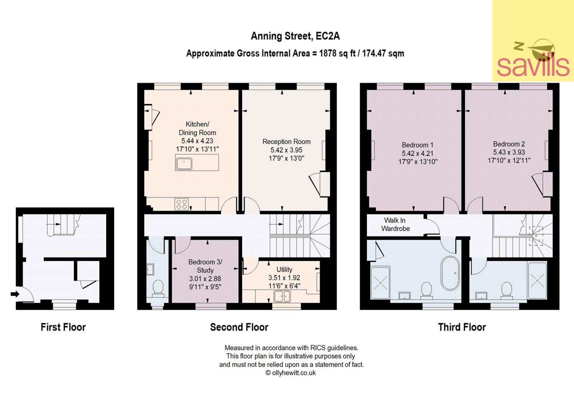 Penthouse zum Kauf provisionsfrei 1.965.315 € 4 Zimmer 174,5 m²<br/>Wohnfläche ANNING STREET 18 London EC2A 3HB