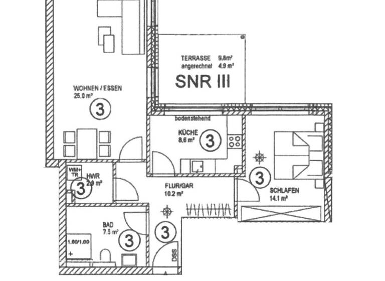 Wohnung zum Kauf 260.000 € 2 Zimmer 73 m² Kirchweyhe Weyhe 28844