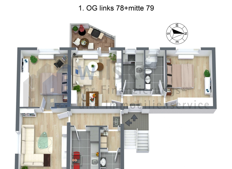 Wohnung zum Kauf 285.000 € 4 Zimmer 91 m²<br/>Wohnfläche 1.<br/>Geschoss Unterrath Düsseldorf 40468