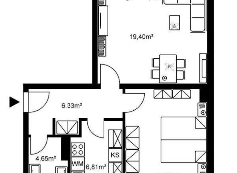 Wohnung zur Miete 684 € 2 Zimmer 54,7 m² 2. Geschoss frei ab 16.05.2026 Paul-Gerhardt-Straße 6 Bad Vilbel 61118