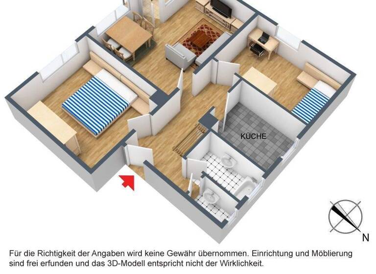 Wohnung zur Miete 920 € 3 Zimmer 72 m² EG frei ab sofort Rütlistraße 32 Zuffenhausen Stuttgart 70435