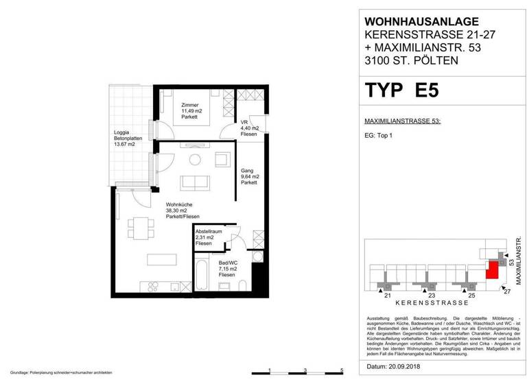 Wohnung zur Miete 825 € 3 Zimmer 86,9 m² EG Teufelhof St. Pölten 3100