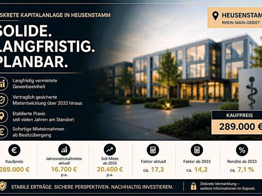 Praxis zum Kauf provisionsfrei 289.000 € 8.200 m² Bürofläche Kantstraße 38 Heusenstamm 63150