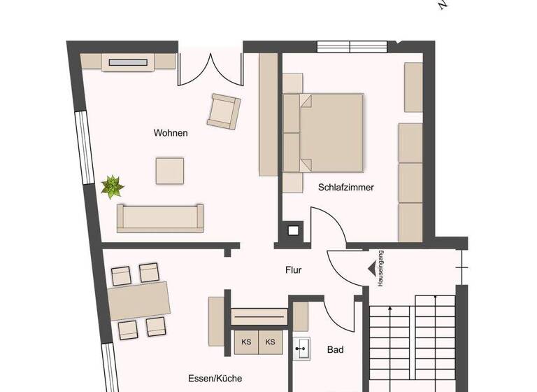 Wohnung zur Miete 1.000 € 2 Zimmer 59 m² Degerloch Stuttgart 70597