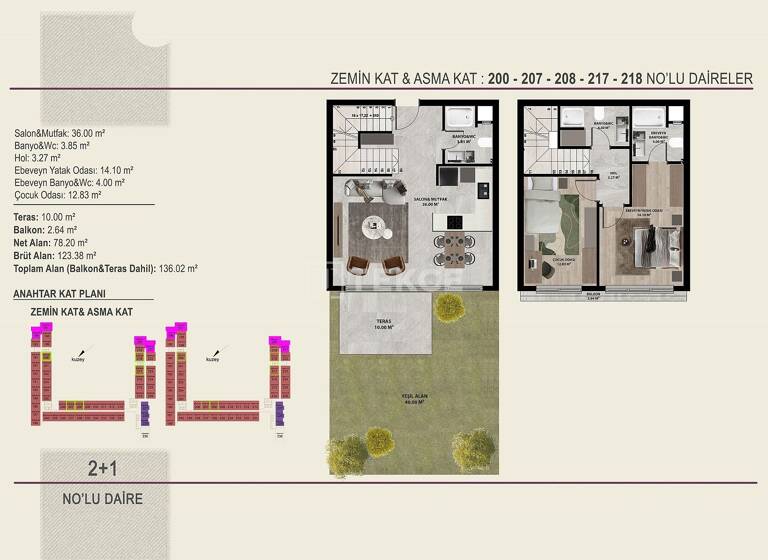 Studio zum Kauf 135.000 € 2 Zimmer 48 m² EG Antalya 07170