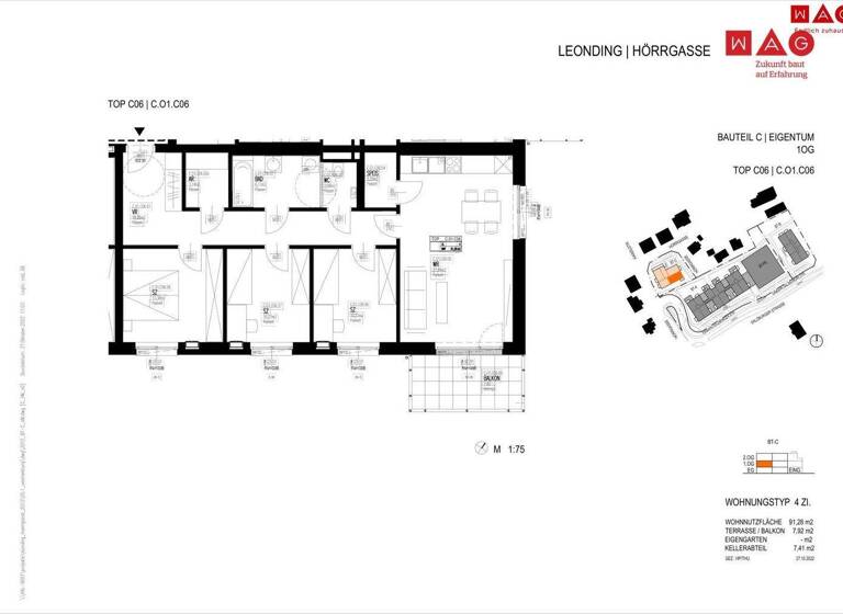 Wohnung zum Kauf - Erstbezug 437.596 € 4 Zimmer 91,3 m² Hörrgasse 31 Leonding 4060