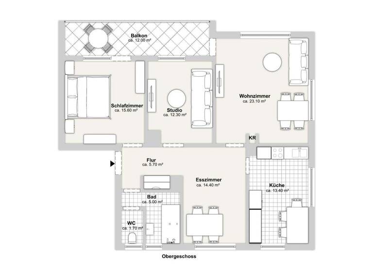 Wohnung zum Kauf 269.500 € 4 Zimmer 95 m² 1. Geschoss Westerstetten 89198