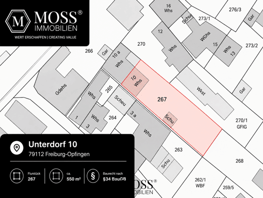 Grundstück zum Kauf 650.000 € 560 m² Grundstück Opfingen Südwest 79112