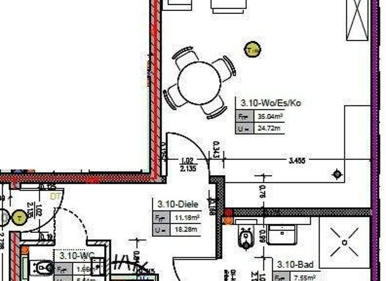 Wohnung zur Miete - Erstbezug 1.170 € 3 Zimmer 93,2 m² 2. Geschoss frei ab 01.08.2026 Geldern 47608