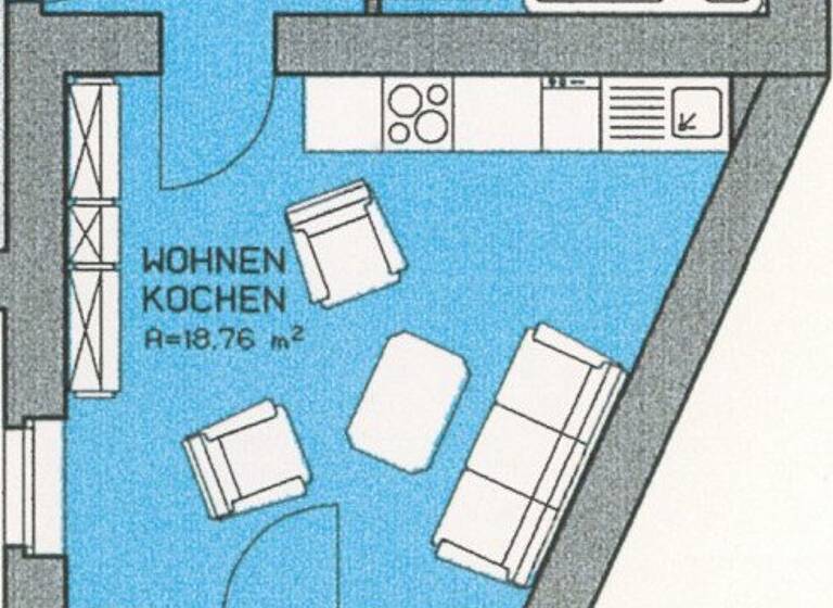 Wohnung zur Miete 200 € 2 Zimmer 35,6 m² Auerbacher Straße 40 Kirchberg 08107