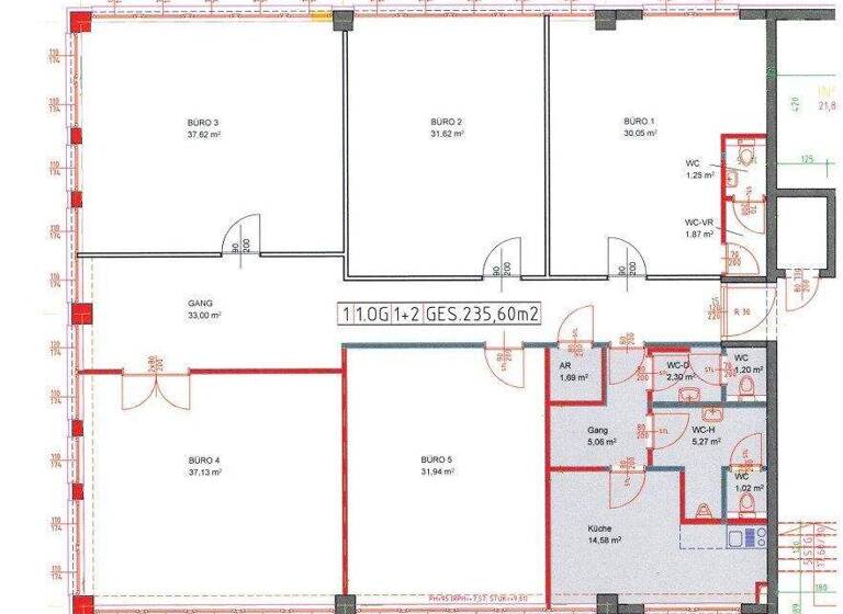 Büro zur Miete 6,76 € 1 Zimmer 37,1 m² Bürofläche Aumühlweg 21 Enzesfeld-Lindabrunn 2544