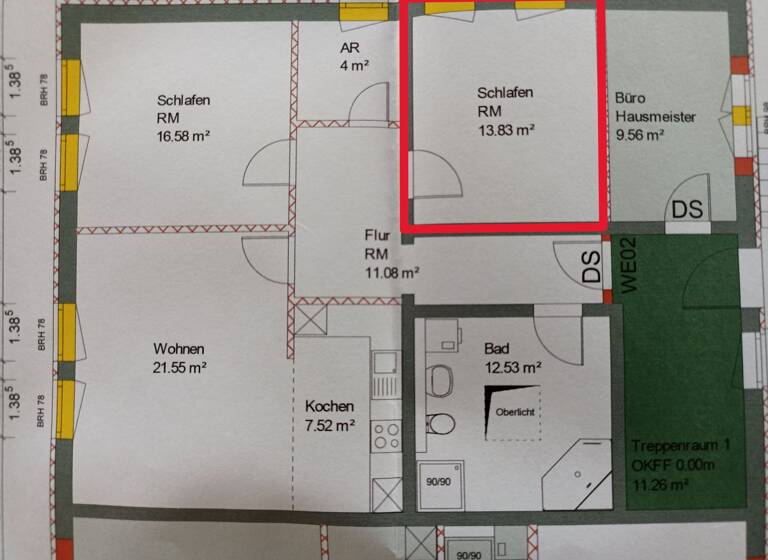 WG-Zimmer zur Miete 216 € 25,5 m² Prohner Straße 31a Haus I Knieper Stralsund 18435