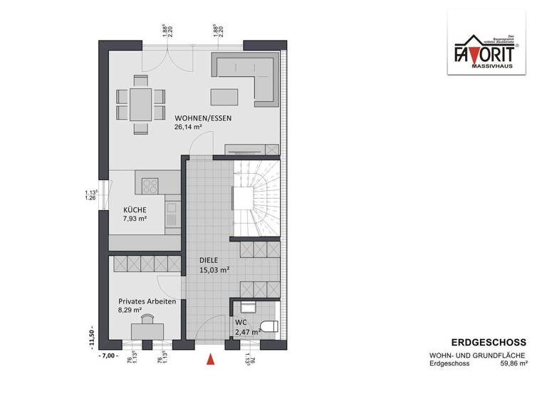 Doppelhaushälfte zum Kauf provisionsfrei 665.235 € 7 Zimmer 149 m² 455 m² Grundstück Berghofen Dortmund 44267
