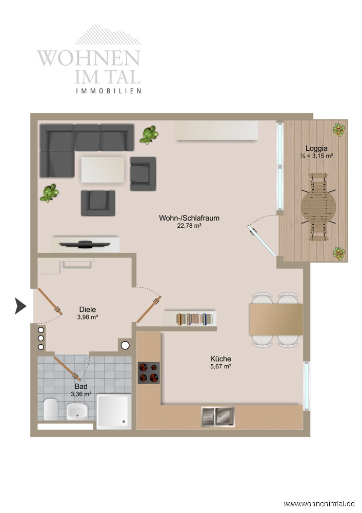 Wohnung zum Kauf 170.000 € 1 Zimmer 40 m²<br/>Wohnfläche EG<br/>Geschoss ab sofort<br/>Verfügbarkeit Von-Vollmar-Straße 31a / Whg. 25 Harztal Miesbach 83714