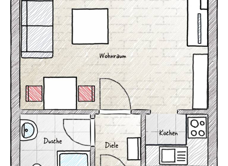 Wohnung zum Kauf 80.000 € 1 Zimmer 30,3 m²<br/>Wohnfläche Markgrafenallee 40 Hammerstatt / St. Georgen Bayreuth 95444