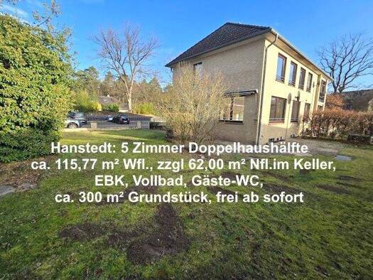 Haus zur Miete 1.750 € 5 Zimmer 115,8 m² 300 m² Grundstück frei ab sofort Greuner Brook 1A Hanstedt 21271