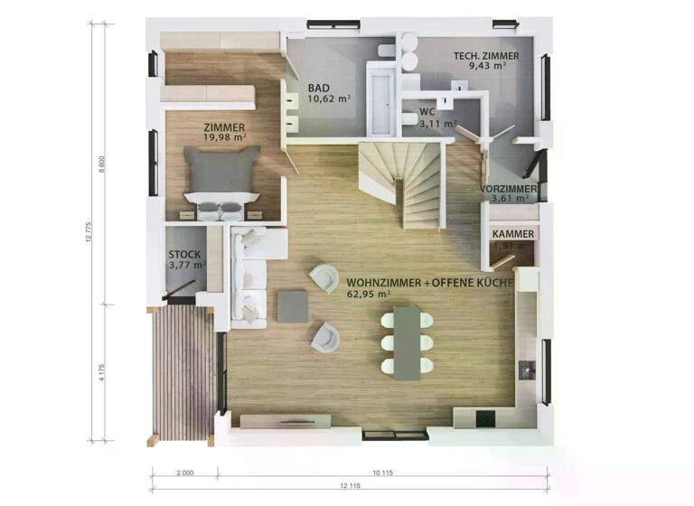 Wohnung zum Kauf 460.490 € 5 Zimmer 216 m²
