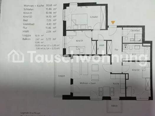 Wohnung zur Miete Tauschwohnung 1.442 € 4 Zimmer 102 m² 3. Geschoss Bornstedt Potsdam 14469