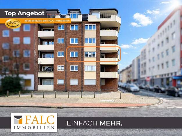 Wohnung zum Kauf provisionsfrei 169.500 € 2 Zimmer 52,7 m² 2. Geschoss Finkenstraße 1 Neudorf-Nord Duisburg 47057