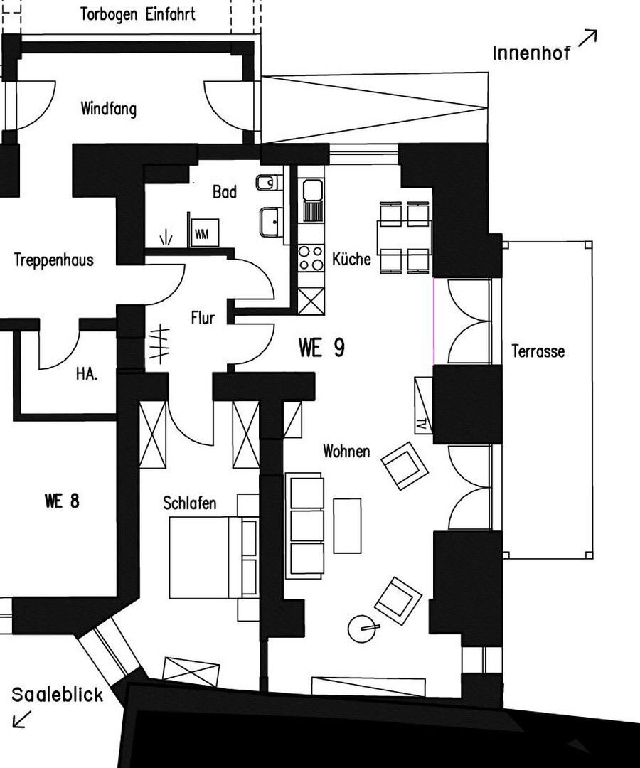 Wohnung zur Miete 1.080 € 2 Zimmer 90 m²<br/>Wohnfläche EG<br/>Geschoss Fährstraße 23 Bad Dürrenberg Bad Dürrenberg 06231