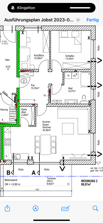 Wohnung zur Miete 850 € 3 Zimmer 90 m² Geschoss EG/1 Straßmühle Leiblfing 94339
