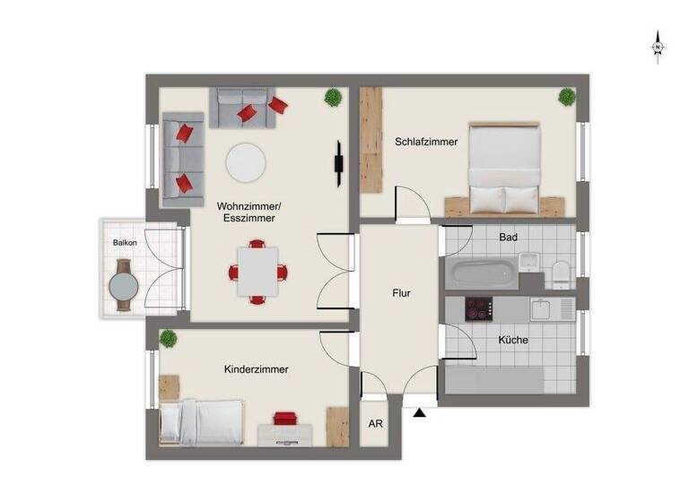 Wohnung zum Kauf 157.000 € 3 Zimmer 67,8 m² 3. Geschoss Tenever Bremen 28325