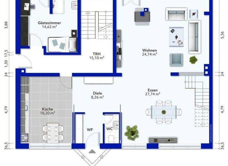 Mehrfamilienhaus zum Kauf 2.600.000 € 15 Zimmer 453 m² 435 m² Grundstück Kaiserswerth Düsseldorf 40489