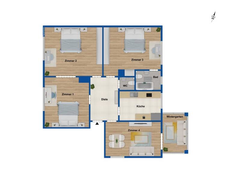 Wohnung zum Kauf 319.000 € 4 Zimmer 110 m²<br/>Wohnfläche 1.<br/>Geschoss Stadtwald Essen 45134