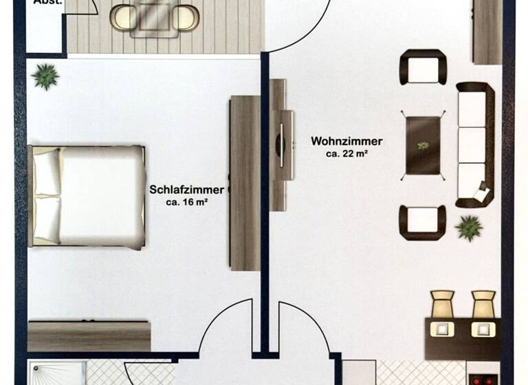 Wohnung zum Kauf 189.000 € 2 Zimmer 52 m² 1. Geschoss Zentrum Ratingen 40878