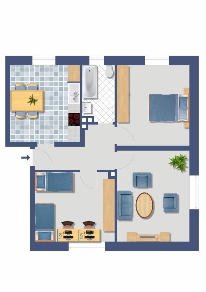 Wohnung zum Kauf provisionsfrei 154.000 € 3 Zimmer 83 m²<br/>Wohnfläche EG<br/>Geschoss Stralsunder Straße 3 Rosenhügel Gladbeck 45968